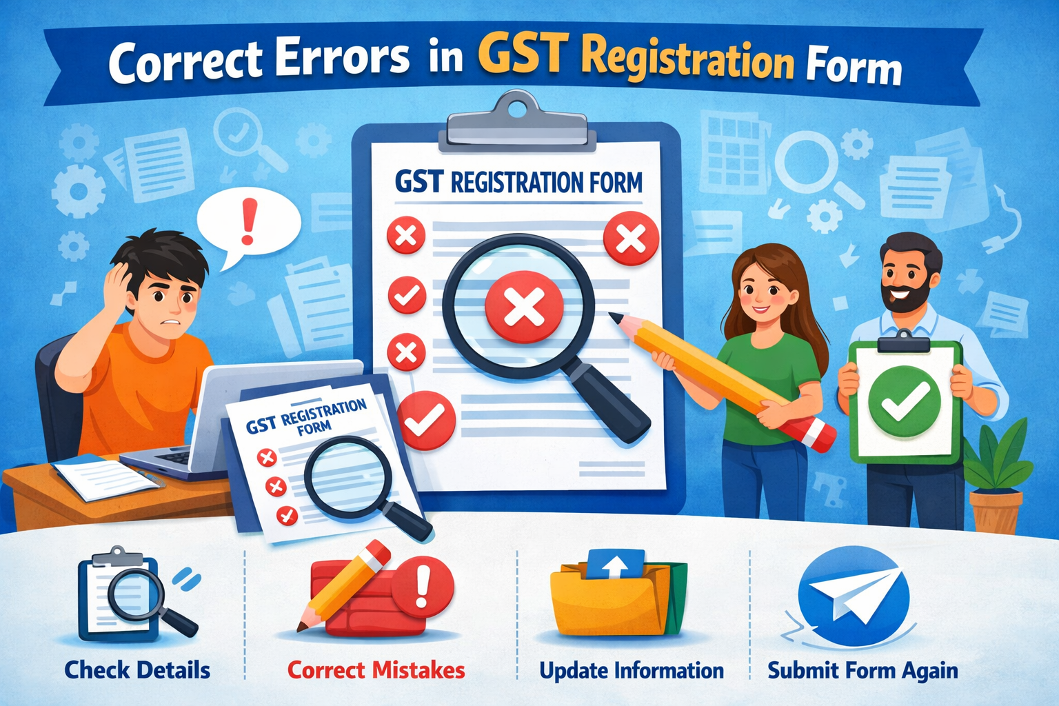 How to Correct Errors in GST Registration Form